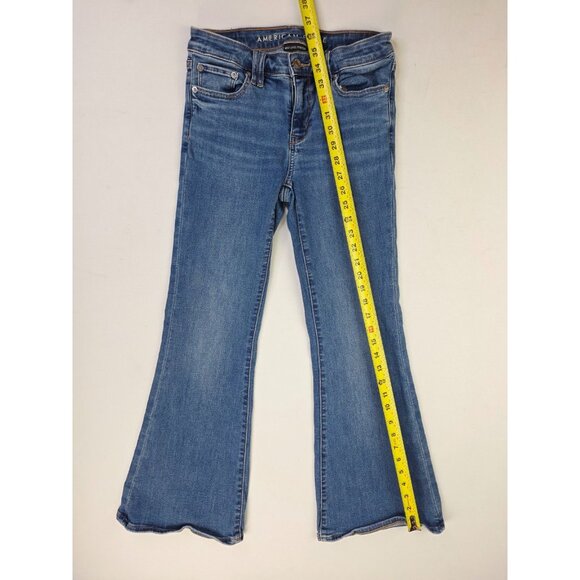 American Eagle Outfitteres Size 2 Short Womens 29" Inseam Low Rise Flare Jeans - Picture 4 of 13